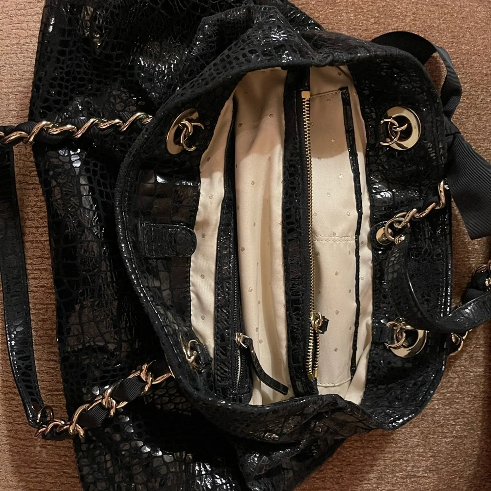 Kate Spade Mock Croc Bag in Black - Picture 3 of 3